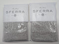Sferra Catella Grey Euro Sham Pair Squares Cotton Sateen Jacquard Italy NEW0