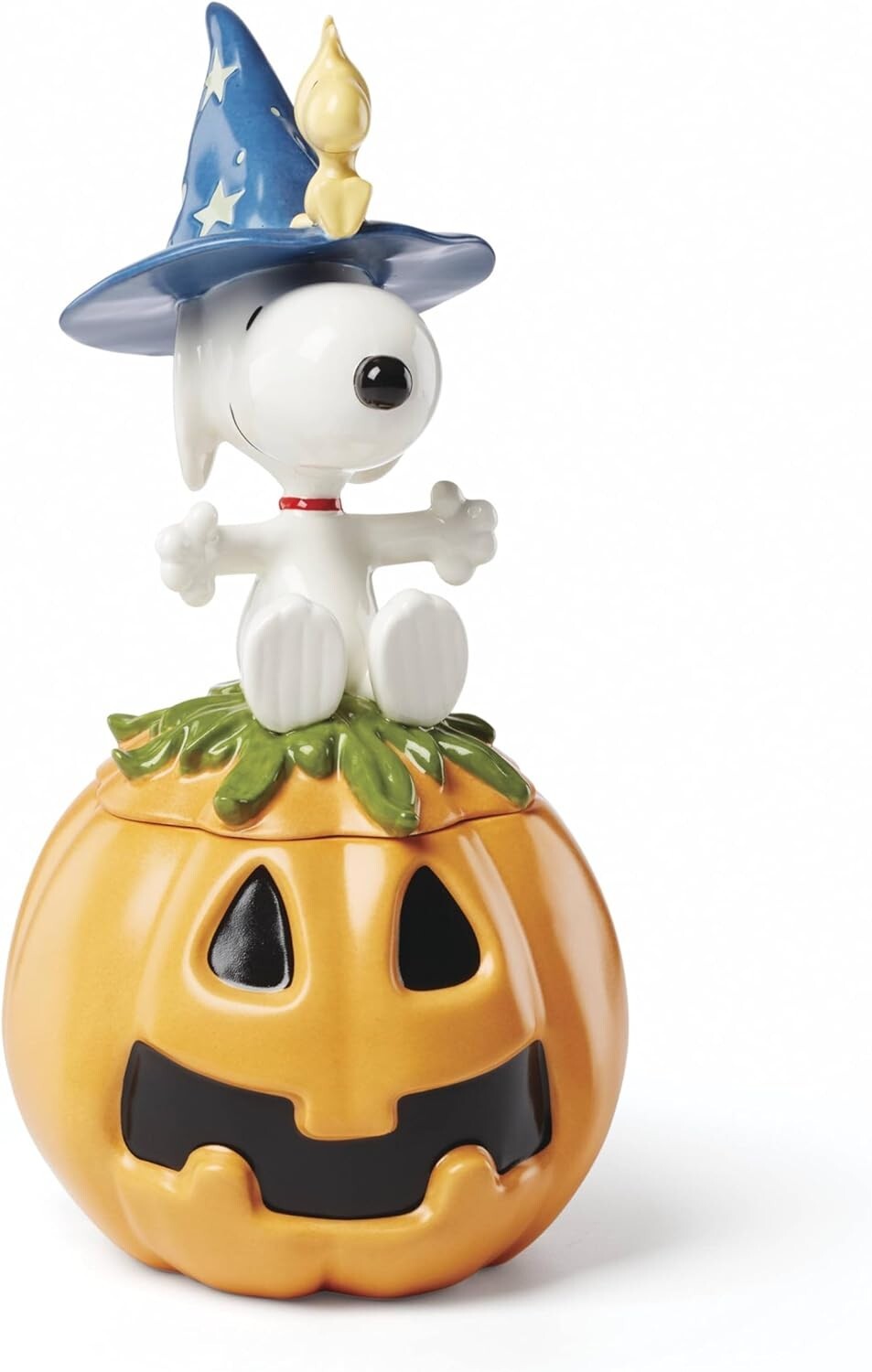 Lenox Peanuts Snoopy Halloween Great Pumpkin Candy Dish Jar Witch Woodstock NEW0