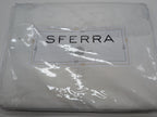 Sferra Squillo White Twin Duvet Platinum Satin Stitch Embroidery Youth Italy NEW16