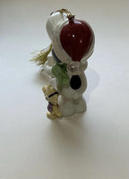Lenox Peanuts Christmas Caroling With Snoopy Figurine Ornament Woodstock Dog NEW9