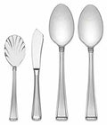 Gorham Column Frosted Serving Set 4PC Flatware Hostess 18/10 Stainless Steel NEW0