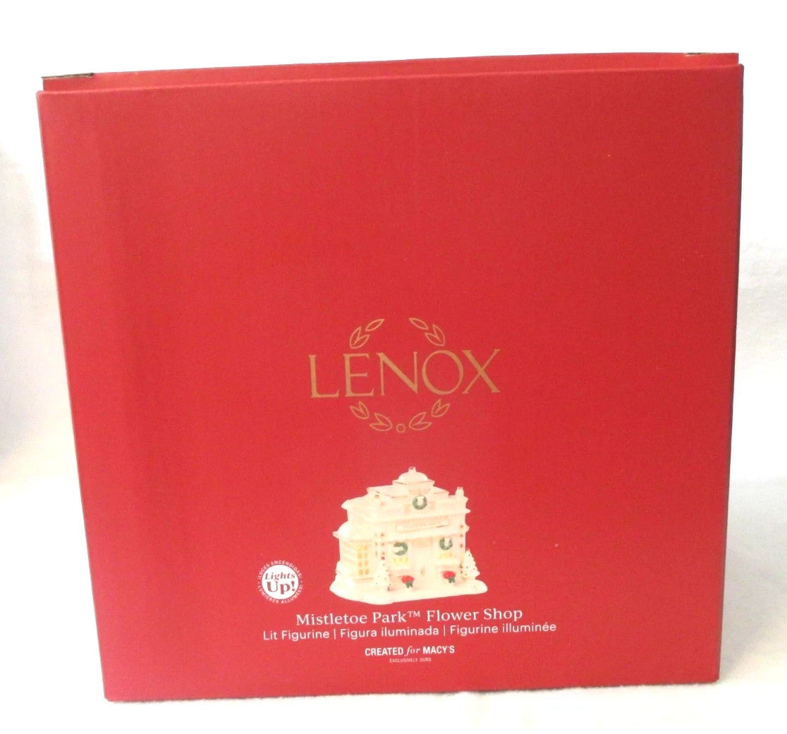 Lenox Mistletoe Park Lighted Flower Shop Figurine Village Treasure Christmas NEW11