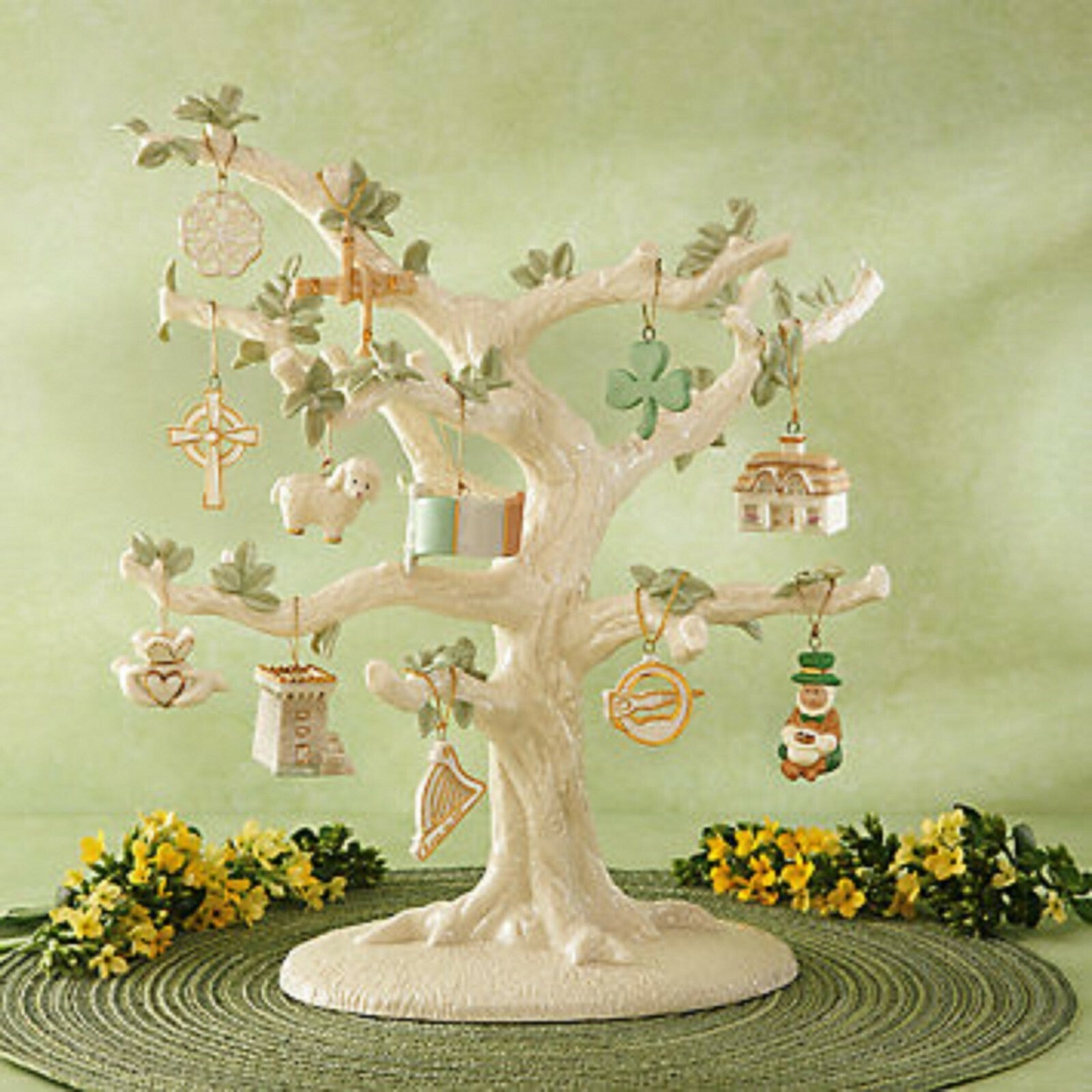 Lenox Saint Patrick's Day Miniature Tree Ornaments Set 12 Luck Of The Irish NEW5