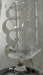 Lenox USS Constitution Navy Ship In Glass Decanter Old Ironsides Mayflower NEW3