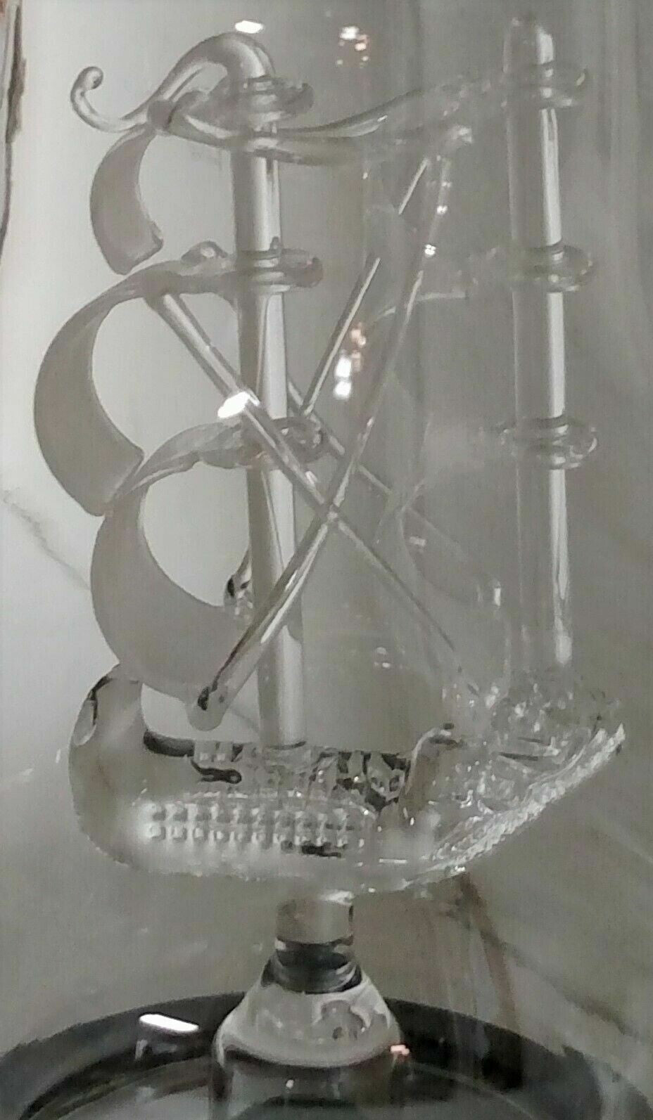 Lenox USS Constitution Navy Ship In Glass Decanter Old Ironsides Mayflower NEW3