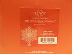 Lenox 2012 Gemmed Snowflake Ornament Annual Red Green Crystals Christmas NEW7
