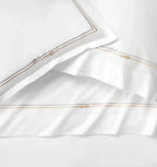 Sferra Squillo White Twin Duvet Platinum Satin Stitch Embroidery Youth Italy NEW5