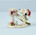 Lenox Peanuts Snoopy's Letter to Santa Ornament Figurine Woodstock Mailbox NEW2