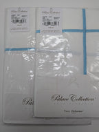 Yves Delorme Athena Queen Duvet Euro Set 3PC Aqua Stripes Egyptian Percale NEW0