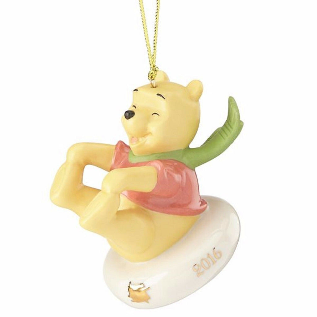 Lenox Disney Winnie The Pooh Ornament Tube Sledding Fun With Pooh 2016 Gift NEW1