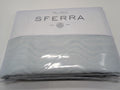 Sferra Onda Queen Duvet Cover Aquamarine Print Cotton Sateen Jacquard Italy NEW0