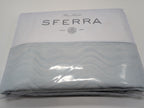 Sferra Onda Queen Duvet Cover Aquamarine Print Cotton Sateen Jacquard Italy NEW0