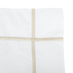 Yves Delorme Athena Queen Duvet Set 3PC Tan Stripes Egyptian Percale 500TC NEW6
