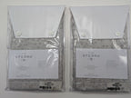 Sferra Catella Grey Euro Sham Pair Squares Cotton Sateen Jacquard Italy NEW14