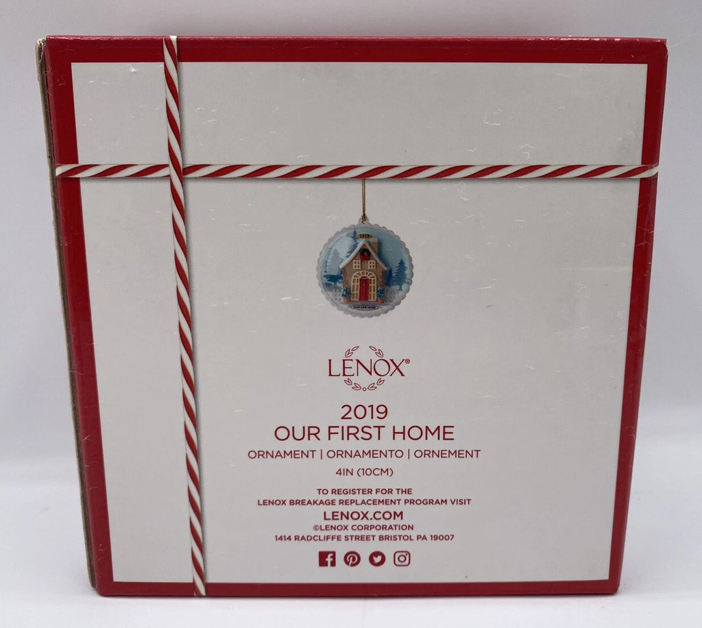 Lenox 2019 Our First Home Ornament 1st Glass Gingerbread House Christmas NEW8