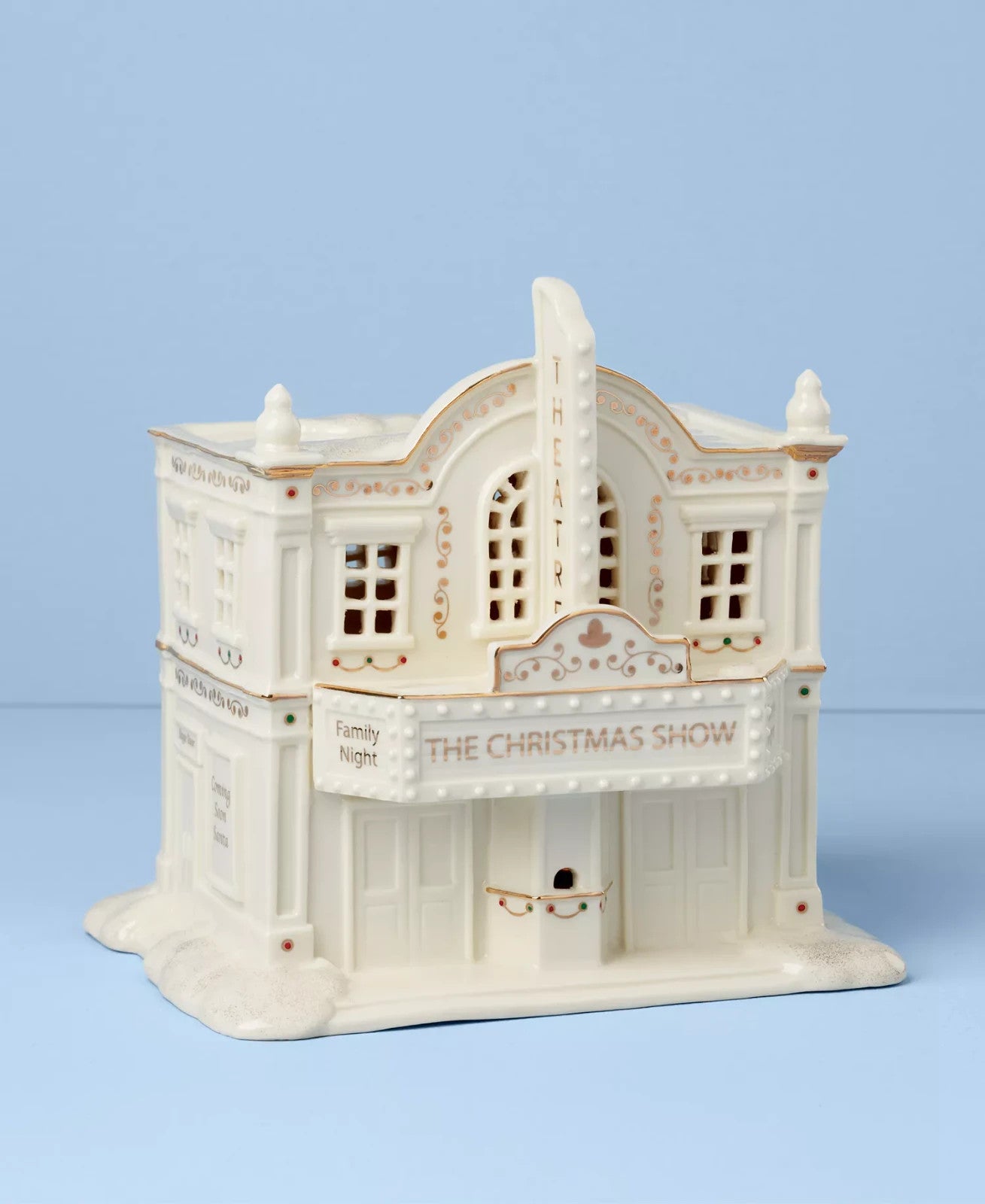 Lenox Mistletoe Park Lighted County Theater Figurine Treasures Christmas NEW4