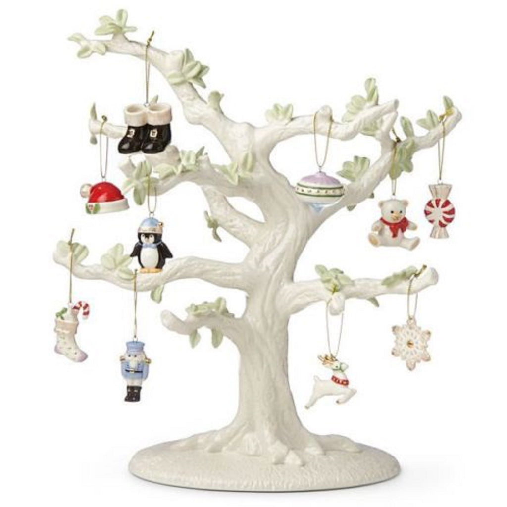 Lenox Christmas Memories Miniature Tree Ornaments Set of 10 Reindeer Penguin NEW1