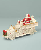 Lenox Mistletoe Park Santa Driving Fire Truck Figurine Treasures Christmas NEW4