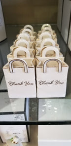 Lenox  Porcelain Thank You Party Favors Gift Set Of 10 Ivory Gold  3" NEW1