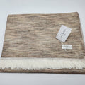 Sferra Pebble Throw Blanket Fringe Linen Woven Linear Design Oversized Italy NEW0