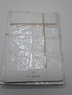 Yves Delorme Athena Queen Duvet Set 3PC Tan Stripes Egyptian Percale 500TC NEW12