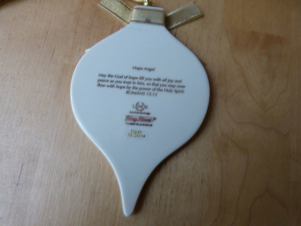 Thomas Blackshear Angel Of Hope Ornament Ebony Visions Lenox Christmas LE NEW1