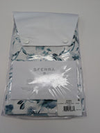 Sferra Duchesse Cadet Blue Standard Sham Floral Print Reverses Sateen Italy NEW8