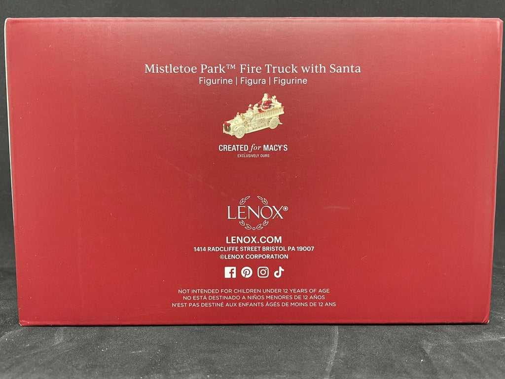 Lenox Mistletoe Park Santa Driving Fire Truck Figurine Treasures Christmas NEW5