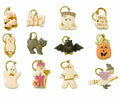 Lenox Halloween Trick Or Treat Miniature Tree Ornaments 12 Pumpkin Ghost Cat NEW0