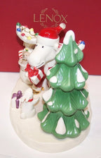 Lenox  Marcel The Moose Christmas Party Figurine Bag Of Toys Rabbit Owl Tree NEW7