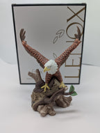 Lenox American Bald Eagle Figurine Bird Patriotic USA Wings Spread Perched NEW0