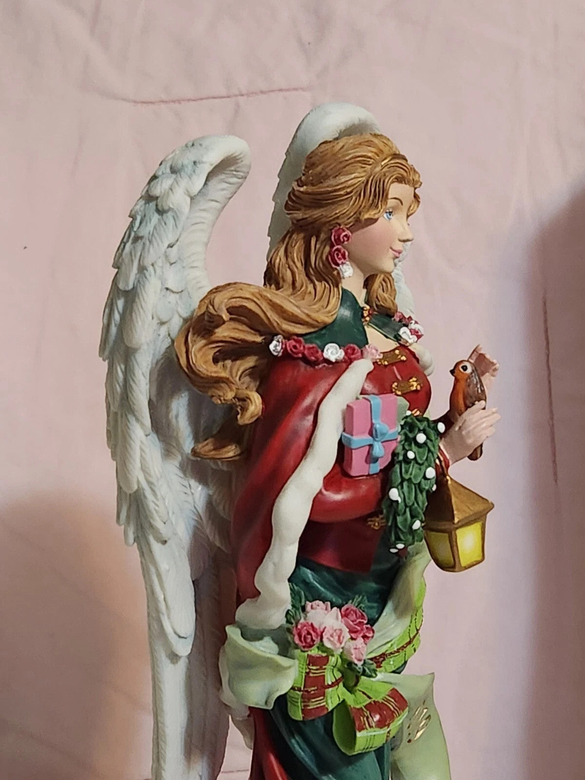 Lenox 2019 Anna Angel of Glory Pencil Figurine Christmas Plaid Ribbon COA LE NEW3