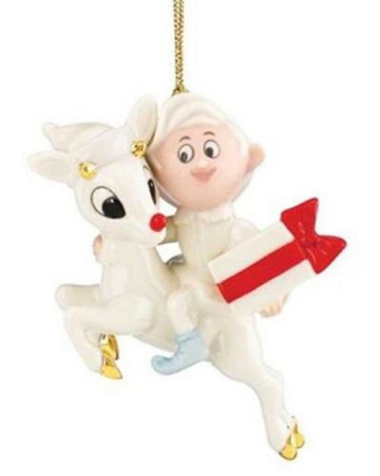Lenox Rudolph & Hermey Elf Figurine Ornament Dentist Reindeer 2014 Christmas NEW0