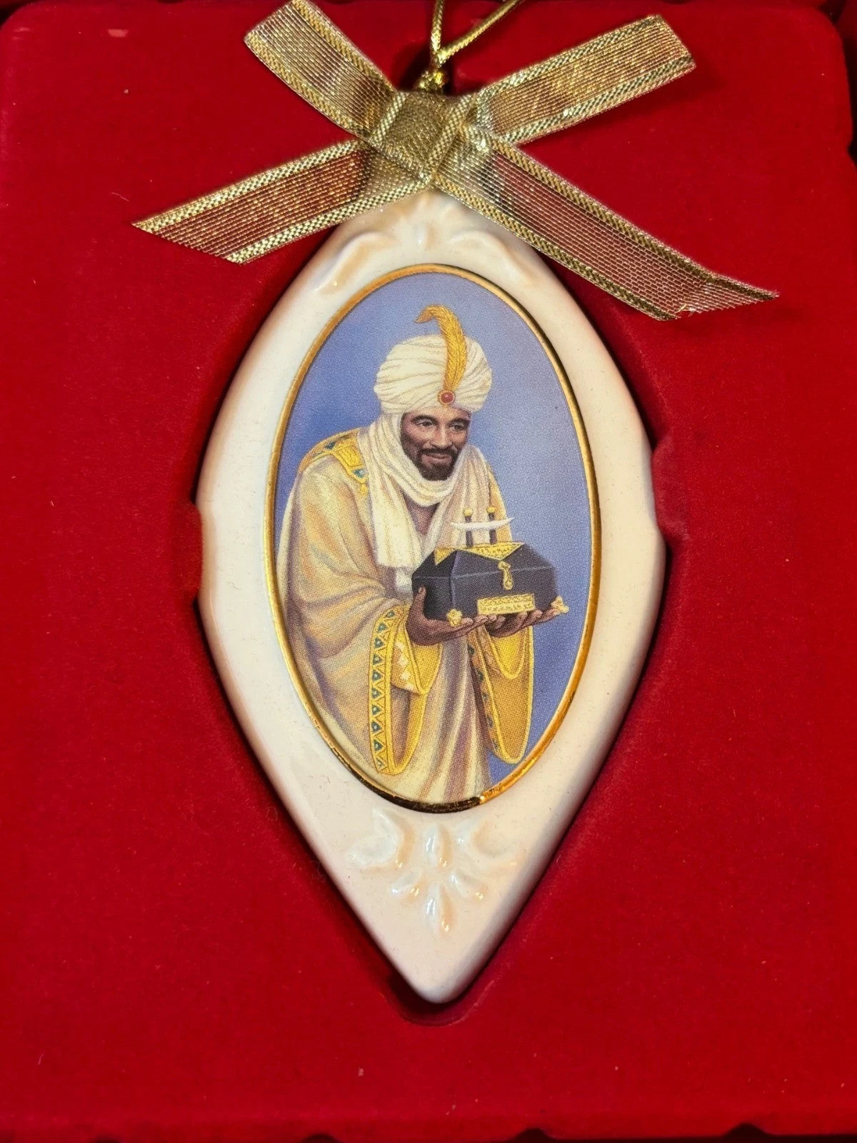 Blackshear Wiseman King Melchior Ornament With Gold Ebony Lenox Christmas LE NEW3