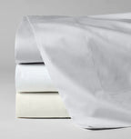 Sferra  Corto Celeste Ivory Queen Sheet Set 4PC Cotton Percale 406TC Italy NEW4