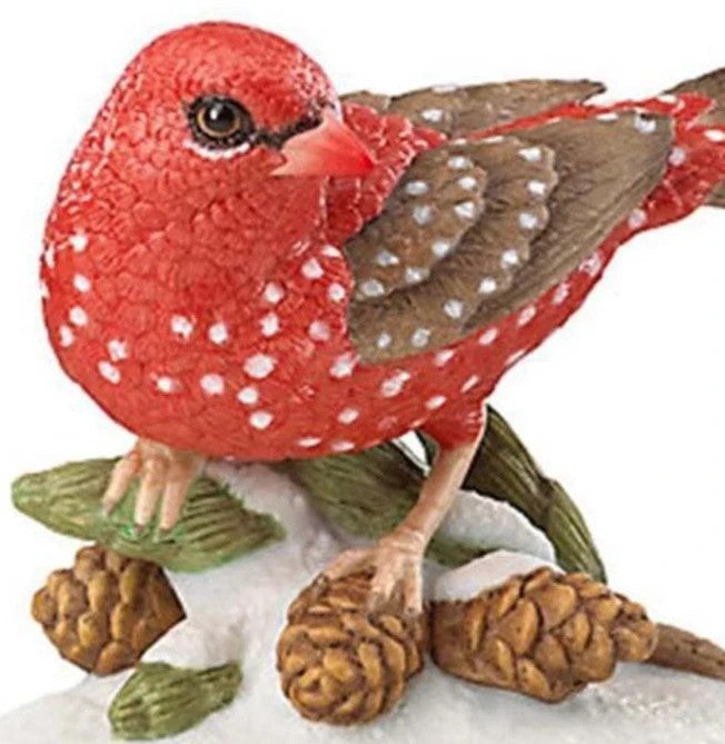 Lenox 2016 Christmas Strawberry Figurine Finch Garden Bird  Annual Pinecones NEW5