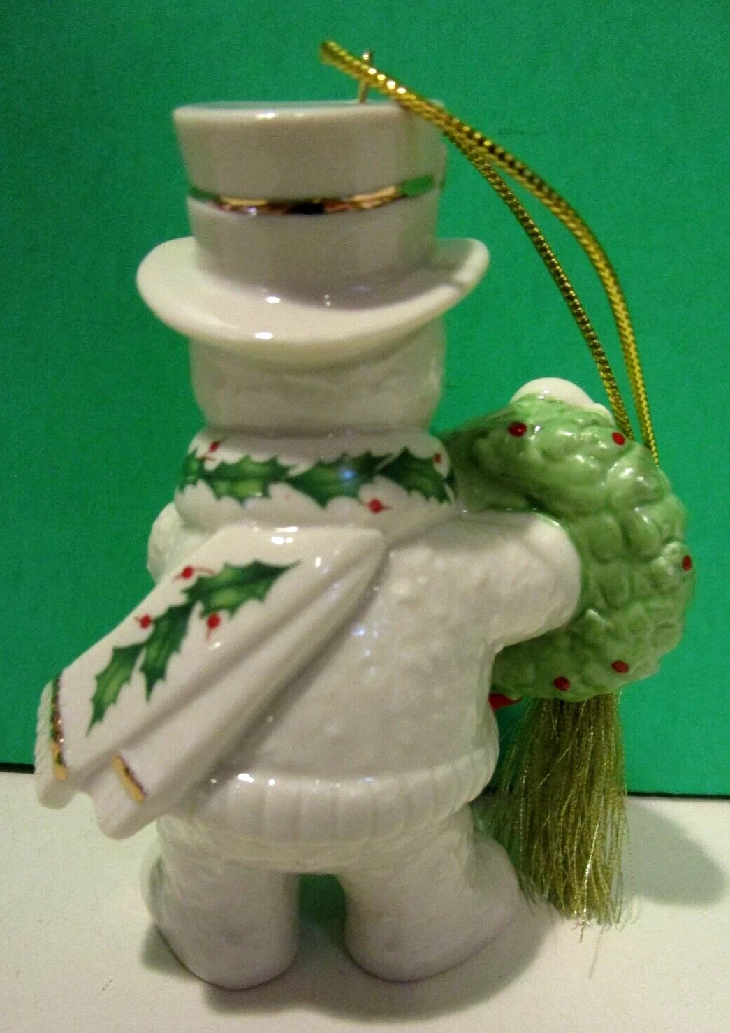 Lenox 2016 Snowman Figurine Ornament Annual Happy Holly Days Christmas NEW5