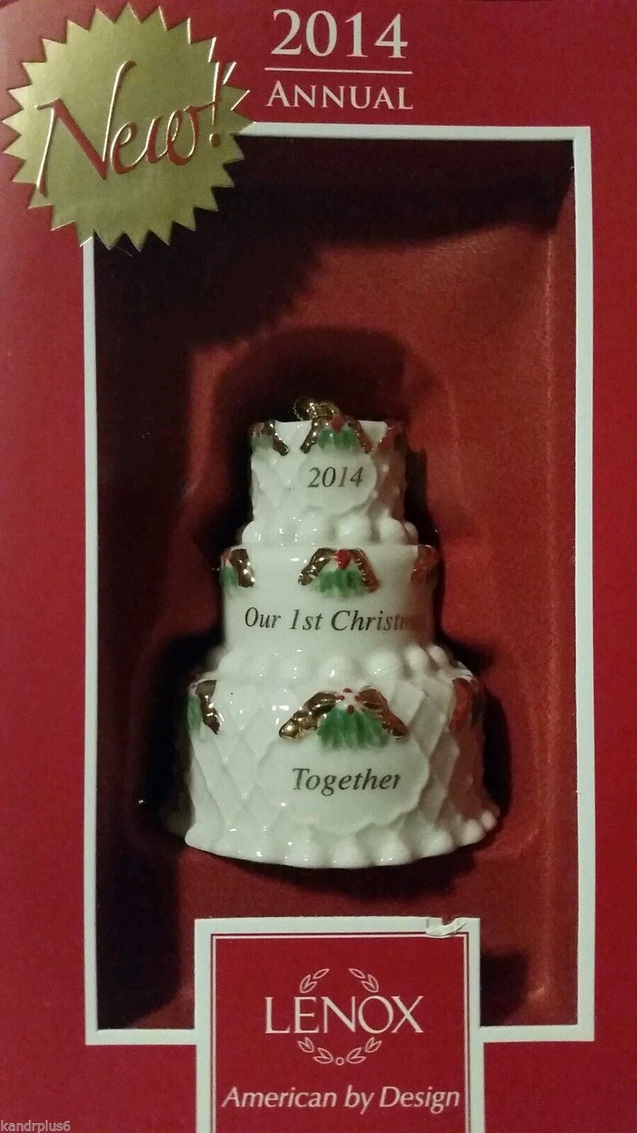 Lenox 2014 Wedding Cake Ornament Our 1st First Christmas Together Gift NEW3