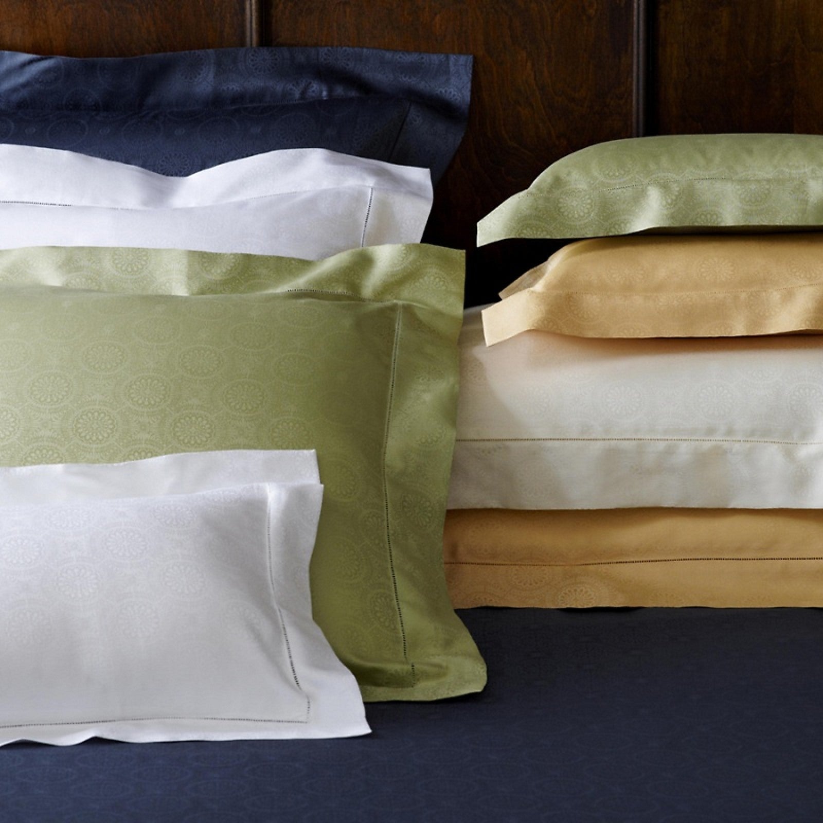 Sferra Sarto Green Boudoir Sham 100% Egyptian Cotton Sateen Jacquard Italy NEW1