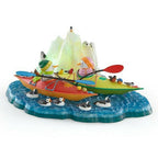 Lenox Lighted Kayaking Snowman Figurine Friends Polar Bear Penguins Bywaters NEW0