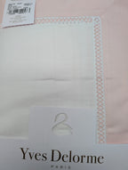 Yves Delorme Walton White  King Duvet Set 3PC  Blush Insert Egyptian Cotton NEW8