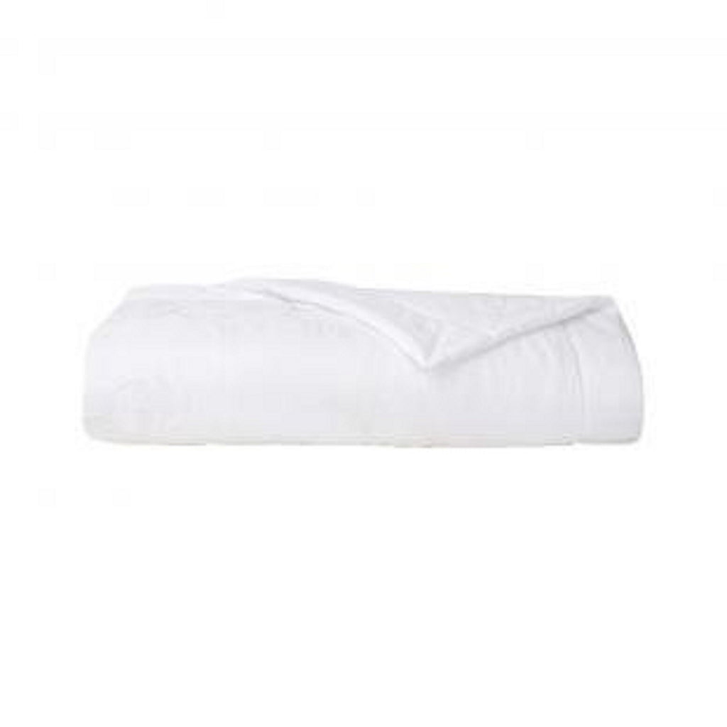 Yves Delorme Nymphe White Counterpane Reverses Feathery Embroidered Jacquard NEW2