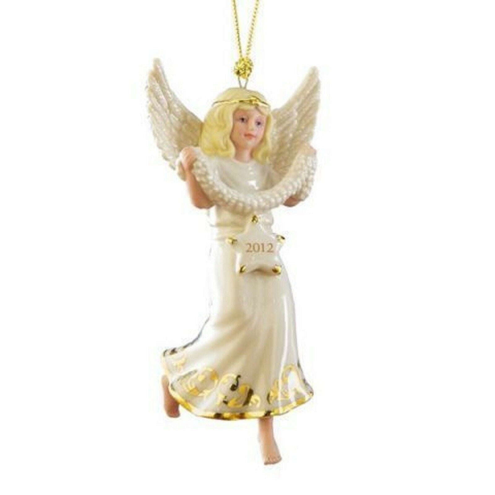 Lenox 2012 Angel Stargazer Figurine Ornament Annual Blonde Star Christmas NEW1