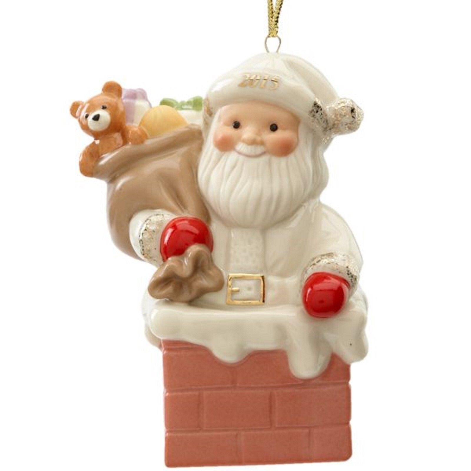 Lenox 2015 Santa Figurine Ornament Annual Santa's Gift Express Christmas NEW0