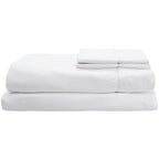 Sferra Matteo White Twin Sheet Set 3PC 100% Cotton Sateen 300TC Dorm Italy NEW3