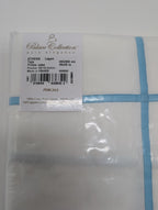 Yves Delorme Athena Queen Duvet Euro Set 3PC Aqua Stripes Egyptian Percale NEW4