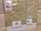 Yves Delorme Triomphe Honey King Pillowcases 2 Solid Egyptian Cotton Sateen NEW6