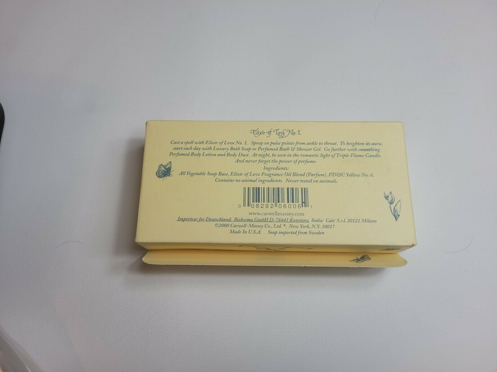 Caswell Massey Elixir of Love No. 1 Luxury Bath Soap 3 Bars 3.5 oz Each Gift NEW6