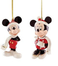 Lenox Disney 2021 Mickey & Minnie Figurine Ornament Set Mouse Winter Outfit NEW0