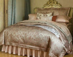 Sferra Bellanca Queen Duvet Set 3PC Floral Egyptian Cotton Jacquard Italy NEW2